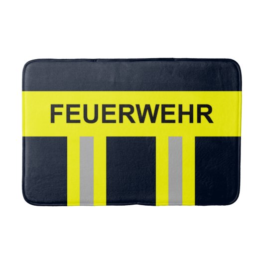 Feuerwehr Symbol Uniform Blau バスマット (正面)