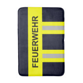 Feuerwehr Symbol Uniform Blau バスマット (正面縦)