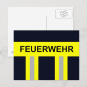 Feuerwehr Symbol Uniform Blau ポストカード (正面/裏面)