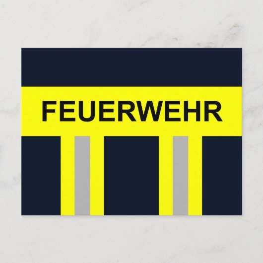 Feuerwehr Symbol Uniform Blau ポストカード (正面)