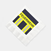 Feuerwehr Symbol Uniform Blau 縁ありランチョンナプキン (角)