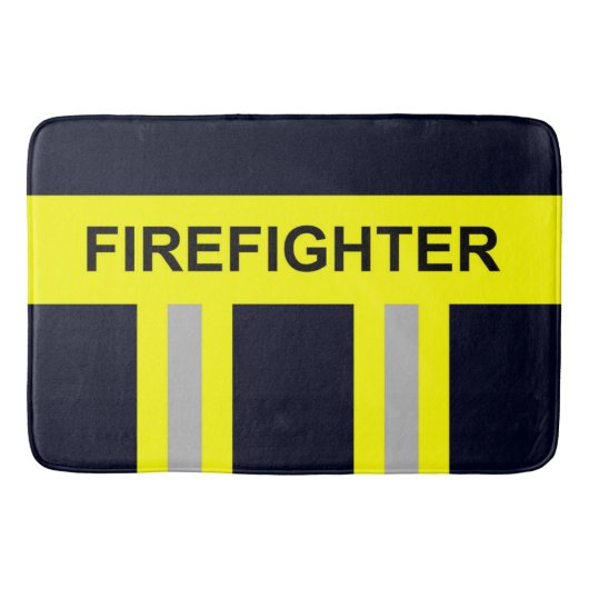 Feuerwehr Symbol Uniform Blau Badematte バスマット (正面)