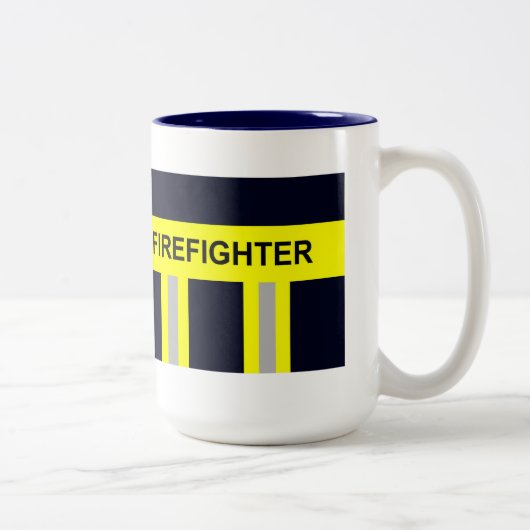Feuerwehr Symbol Uniform Blau Zweifarbige Tasse ツートーンマグカップ (右)