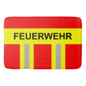 Feuerwehr Symbol Uniform Rot バスマット (正面)