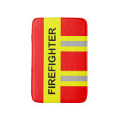 Feuerwehr Symbol Uniform Rot Badematte バスマット (正面縦)