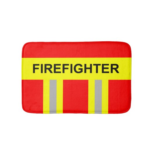 Feuerwehr Symbol Uniform Rot Badematte バスマット (正面)