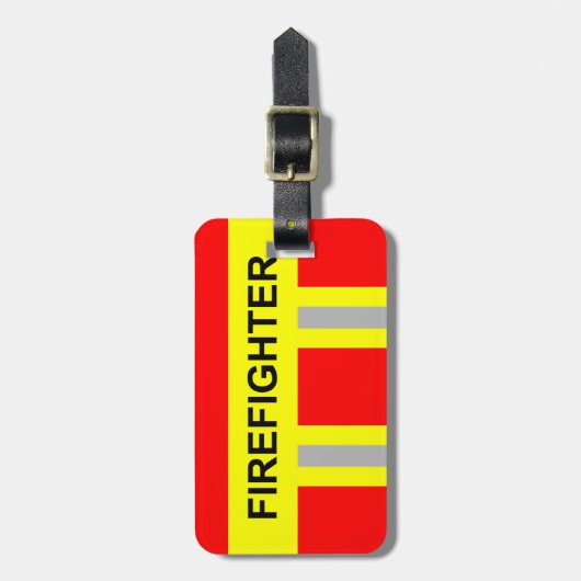 Feuerwehr Symbol Uniform Rot Gepäckanhänger ラゲッジタグ (正面縦)