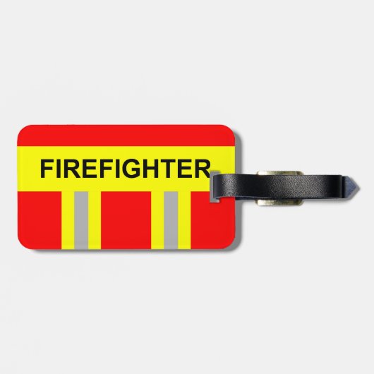 Feuerwehr Symbol Uniform Rot Gepäckanhänger ラゲッジタグ (裏面横)