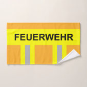 Feuerwehr Symbol Uniform Sandfarben ハンドタオル (ハンドタオル)
