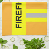 Feuerwehr Symbol Uniform Sandfarben Geschirrtuch キッチンタオル (折り畳み)