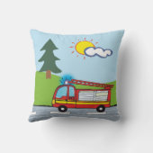 Feuerwehrauto | personalisierbares Kissen  クッション (裏面)