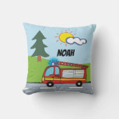 Feuerwehrauto | personalisierbares Kissen  クッション (正面)