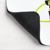 Feuerwehrmann in blauer Einsatzkleidungマウスパッド マウスパッド (コーナー)