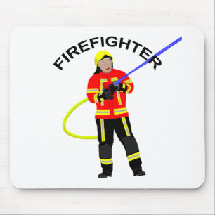 Feuerwehrmann in Einsatzkleidungマウスパッド マウスパッド