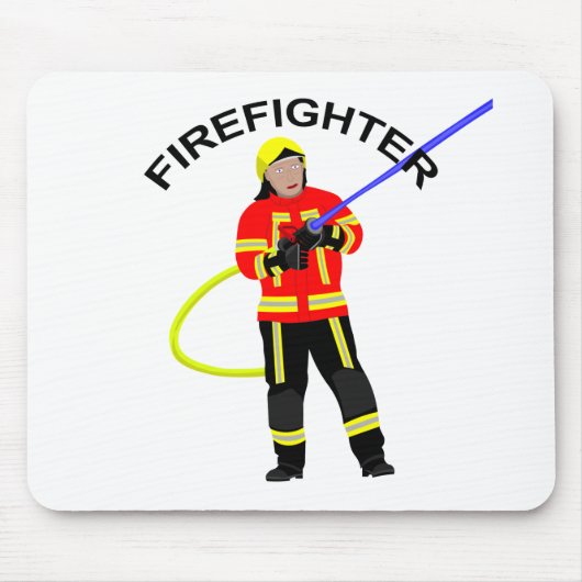 Feuerwehrmann in Einsatzkleidungマウスパッド マウスパッド (正面)
