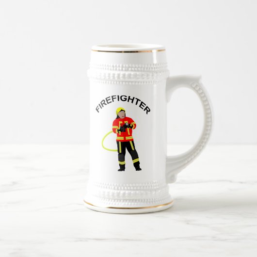 Feuerwehrmann in Einsatzkleidung Bierglas ビールジョッキ (右)