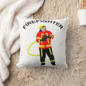 Feuerwehrmann in Einsatzkleidung Kissen クッション (ブランケット)