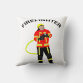 Feuerwehrmann in Einsatzkleidung Kissen クッション (裏面)