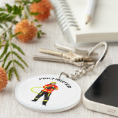 Feuerwehrmann in  Einsatzkleidung  Schlüsselanhäng キーホルダー (正面右)