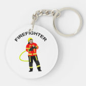 Feuerwehrmann in  Einsatzkleidung  Schlüsselanhäng キーホルダー (裏面)