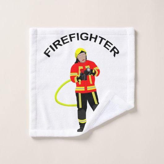 Feuerwehrmann in Einsatzkleidung  Waschlappen ウォッシュタオル (ウォッシュタオル)