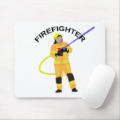 Feuerwehrmann in sandfarb Einsatzkleidungマウスパッド マウスパッド (マウス)