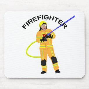 Feuerwehrmann in sandfarb Einsatzkleidungマウスパッド マウスパッド
