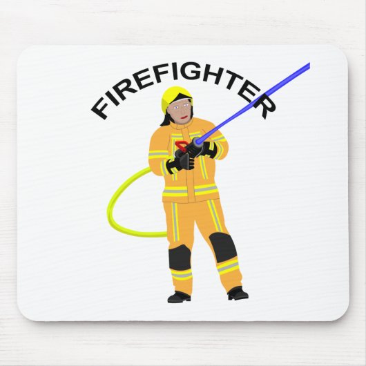 Feuerwehrmann in sandfarb Einsatzkleidungマウスパッド マウスパッド (正面)