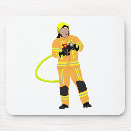 Feuerwehrmann in sandfarb Einsatzkleidungマウスパッド マウスパッド (正面)