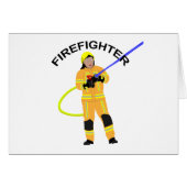 Feuerwehrmann in sandfarbener Einsatzkleidung (正面横)