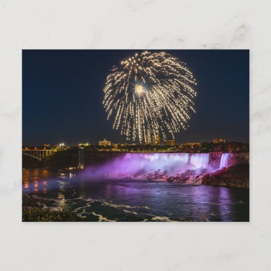 Feuerwerk über den Niagarafällen Postkarte ポストカード (正面)