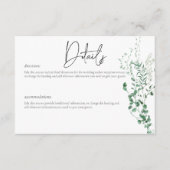 Feuillage tropical délicat de forêt pluviale moder エンクロージャーカード (正面)