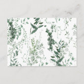 Feuillage tropical délicat de forêt pluviale moder エンクロージャーカード (裏面)