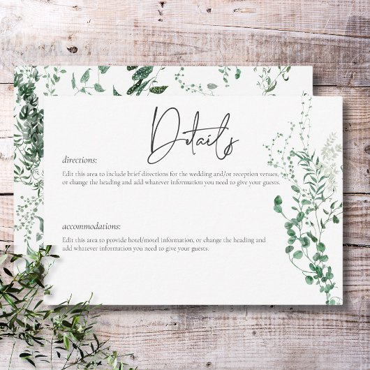 Feuillage tropical délicat de forêt pluviale moder エンクロージャーカード