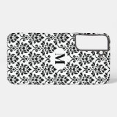 Feuille ダマスク ブラック パターン(カスタム) samsung galaxyケース (裏面横)