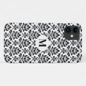 Feuille Damask ブラック柄(カスタム) Case-Mate iPhoneケース (裏面(横))
