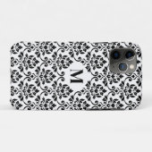 Feuille Damask Black Pattern (Custom) Case-Mate iPhoneケース (裏面(横))