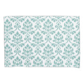 Feuille Damask Teal Pattern 枕カバー (正面)