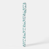 Feuille Damask Teal Pattern iPhoneケース (右側面)