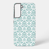 Feuille Damask Teal Pattern Samsung Galaxyケース (裏面)