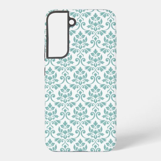 Feuille Damask Teal Pattern Samsung Galaxyケース (裏面)