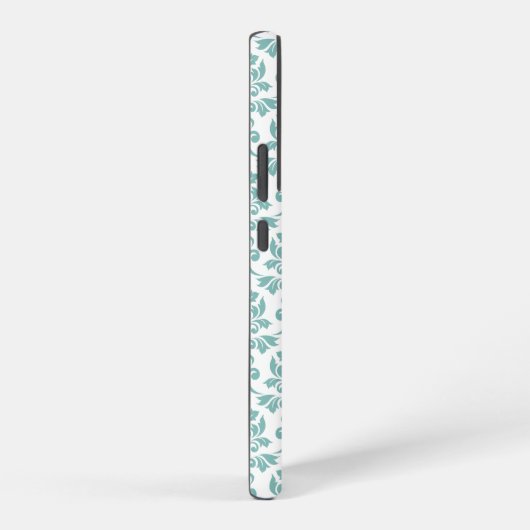 Feuille Damask Teal Pattern Samsung Galaxyケース (右側面)