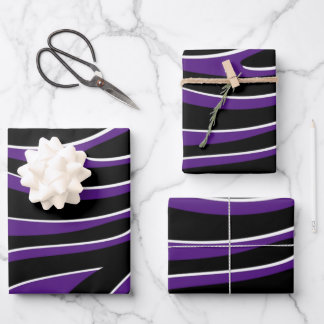 Feuille De Papier Cadeau Effet Zébré, pour offrir, ラッピングペーパーシート