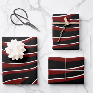 Feuille De Papier Cadeau Effet Zébré, pour offrir, ラッピングペーパーシート