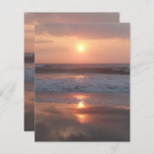 Feuille de papier Coucher de soleil rose  (正面/裏面)