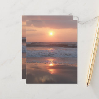 Feuille de papier Coucher de soleil rose 