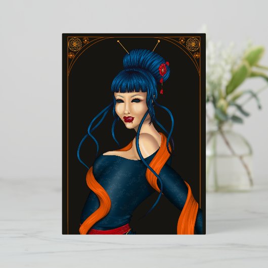 Feuille d'invitation 箔招待状 (立ち正面)