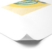 Feuille Fougère dessin manuel couleurs ポスター (角)