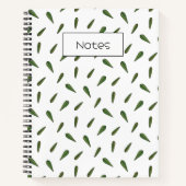 Feuilles du printemps, motif aquarelle ノートブック (正面)