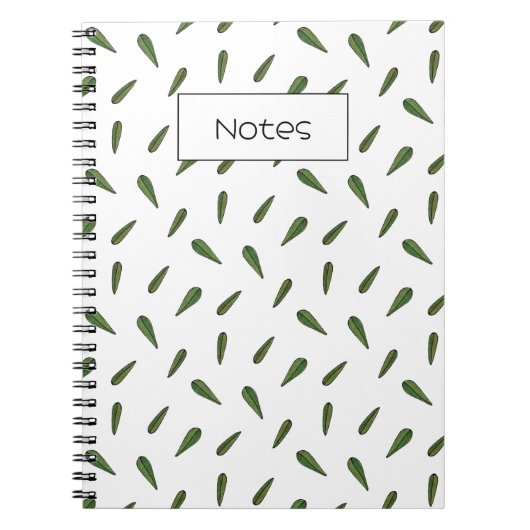 Feuilles du printemps, motif aquarelle ノートブック (正面)